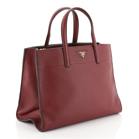 prada soft saffiano leather triple zip shopping tote|prada medium saffiano leather bag.